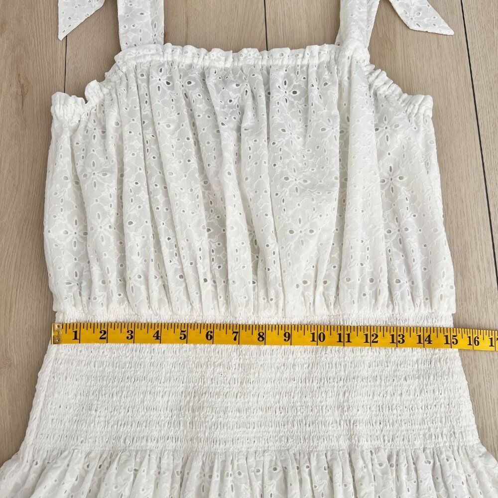 NWT Ramy Brook 100% Cotton Laurel White Eyelet Embroidered Retro Mini Dress XL - Picture 8 of 13
